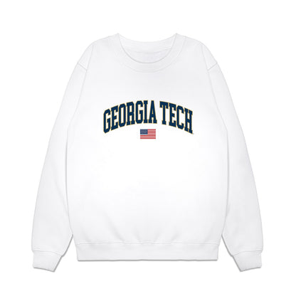 Georgia Tech - NCAA Baseball : Riley Hasenstab - USA Premium Crewneck Sweatshirt-0