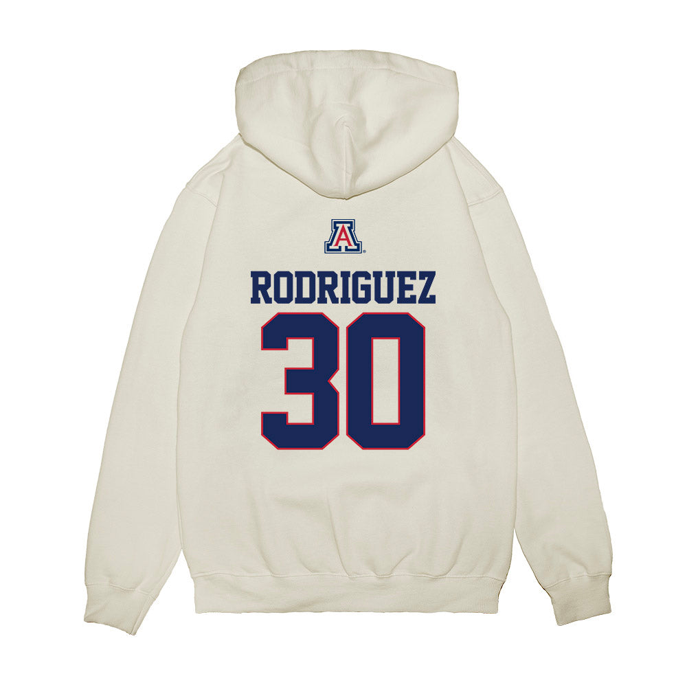 Arizona - NCAA Baseball : Dominic Rodriguez - USA Raglan Premium Hooded Sweatshirt-1