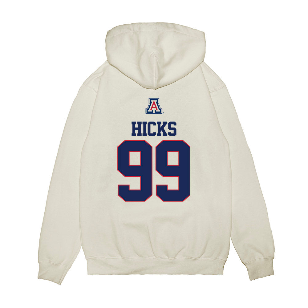 Arizona - NCAA Baseball : Garrett Hicks - USA Raglan Premium Hooded Sweatshirt-1