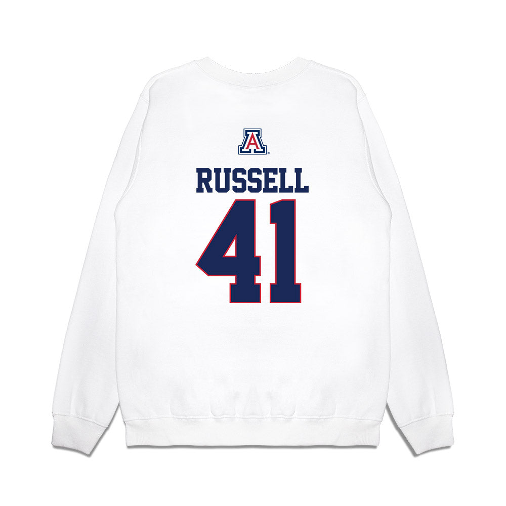 Arizona - NCAA Baseball : Tyler Russell - USA Raglan Premium Crewneck Sweatshirt-1
