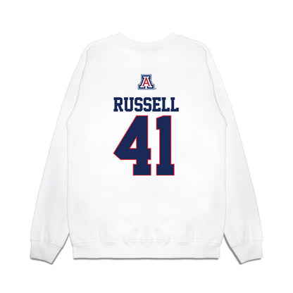 Arizona - NCAA Baseball : Tyler Russell - USA Raglan Premium Crewneck Sweatshirt-1