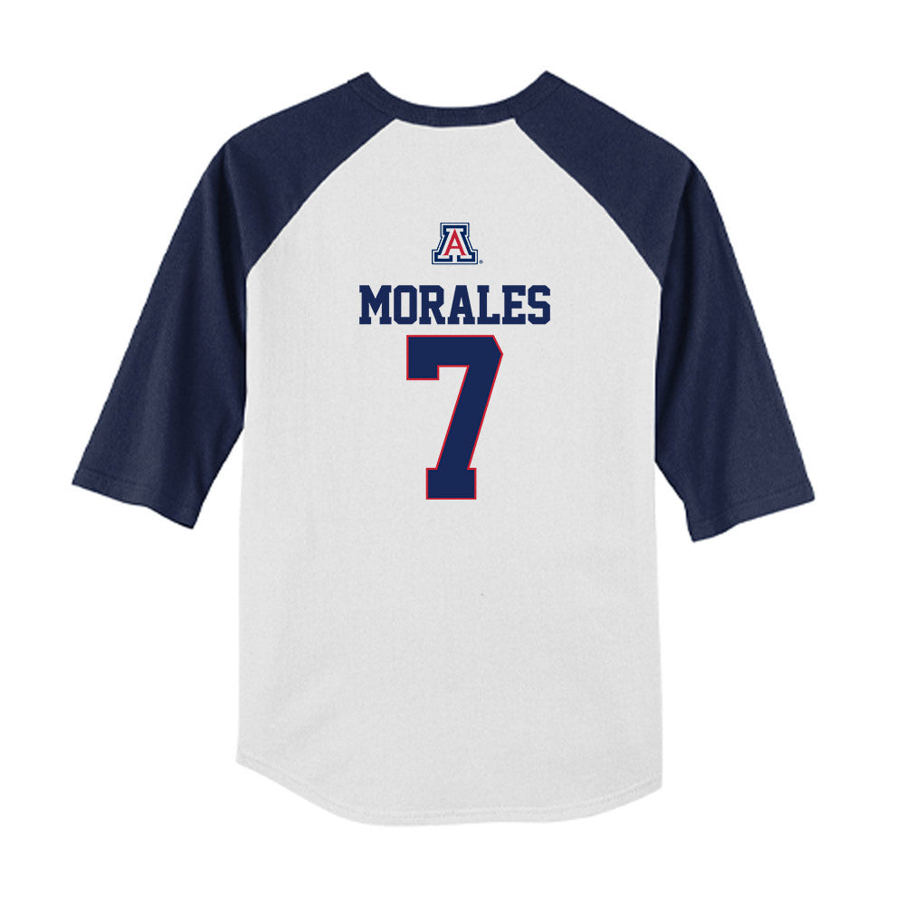 Arizona - NCAA Baseball : Richie Morales - USA Raglan Youth Raglan T-Shirt-1