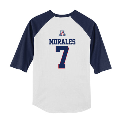 Arizona - NCAA Baseball : Richie Morales - USA Raglan Youth Raglan T-Shirt-1