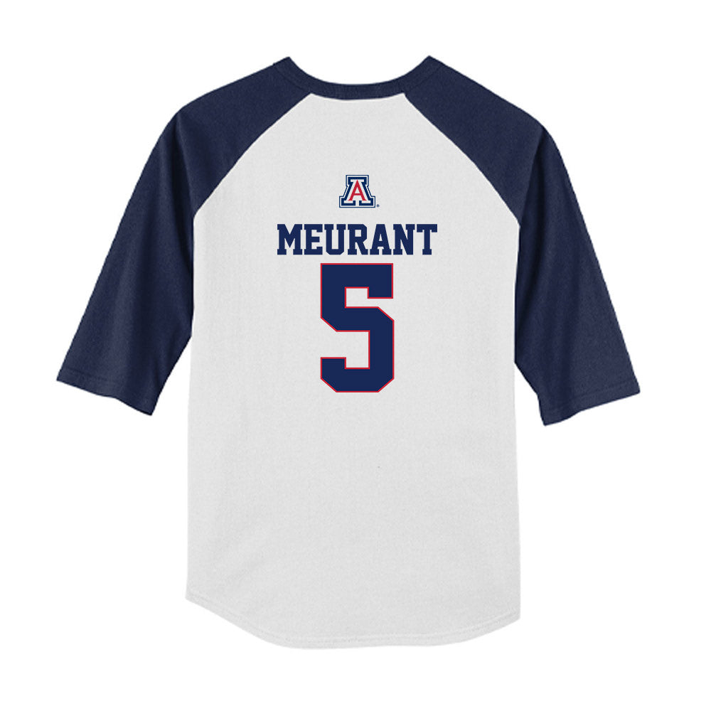 Arizona - NCAA Baseball : Mathis Meurant - USA Raglan Youth Raglan T-Shirt-1