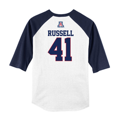Arizona - NCAA Baseball : Tyler Russell - USA Raglan Raglan Shirt-1