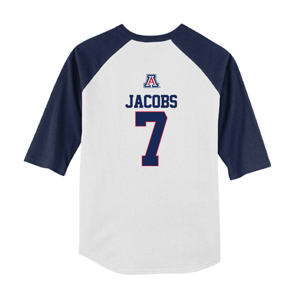 Arizona - NCAA Baseball : Andrew Jacobs - USA Raglan Youth Raglan T-Shirt-1