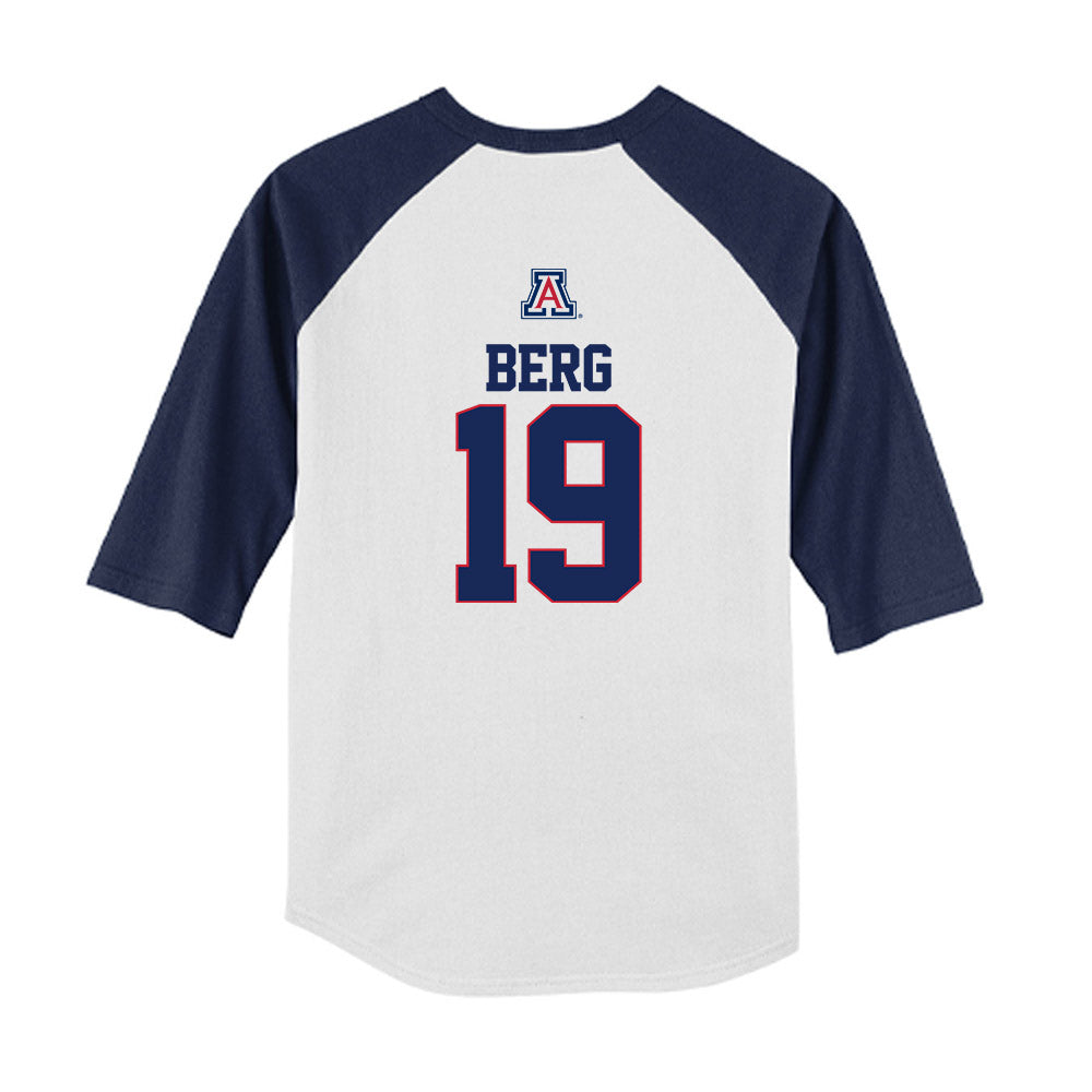 Arizona - NCAA Baseball : Jack Berg - USA Raglan Youth Raglan T-Shirt-1