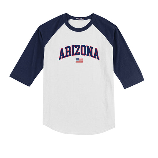 Arizona - NCAA Baseball : Christian Coppola - USA Raglan Youth Raglan T-Shirt-0