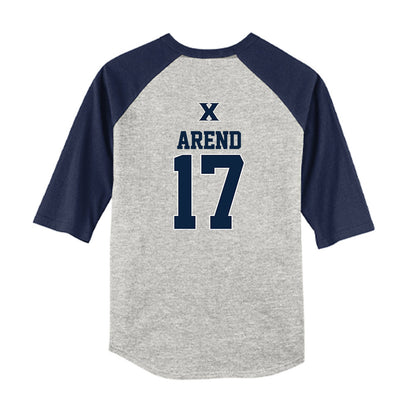 Xavier - NCAA Baseball : Joey Arend - USA Youth Raglan T-Shirt-1