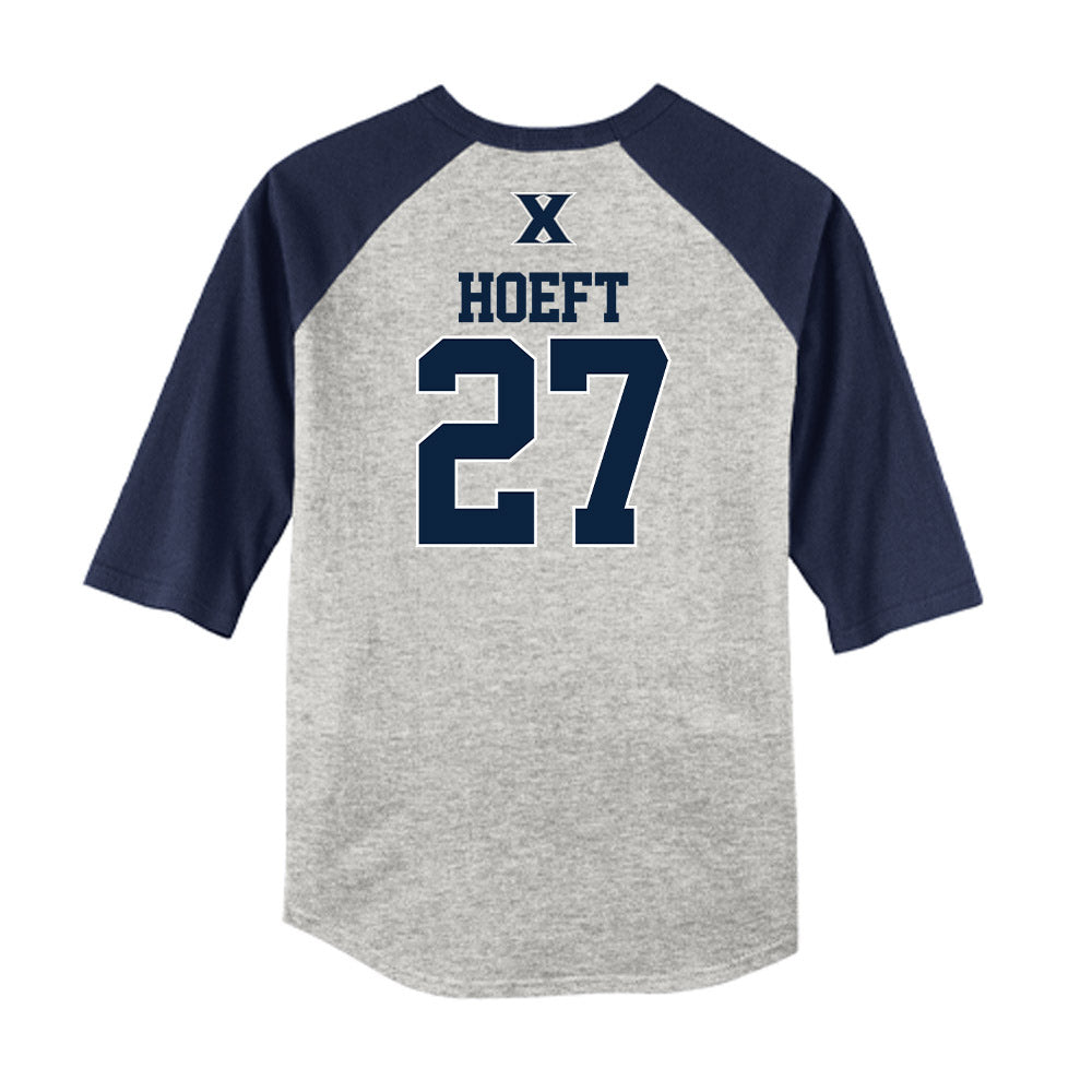 Xavier - NCAA Baseball : Sam Hoeft - USA Raglan Shirt-1