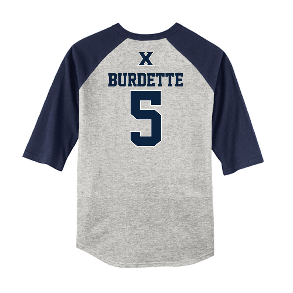 Xavier - NCAA Baseball : Clay Burdette - USA Raglan Shirt-1