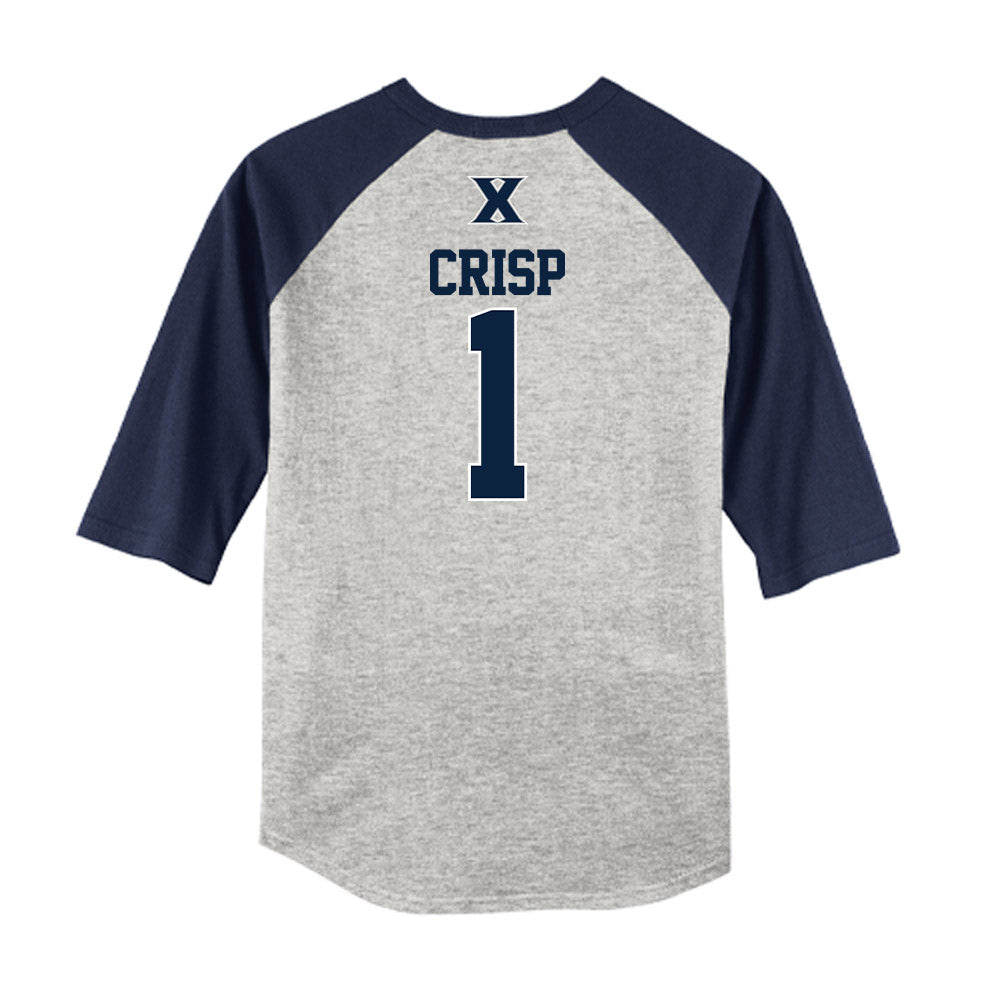 Xavier - NCAA Baseball : JD Crisp - USA Raglan Shirt-1