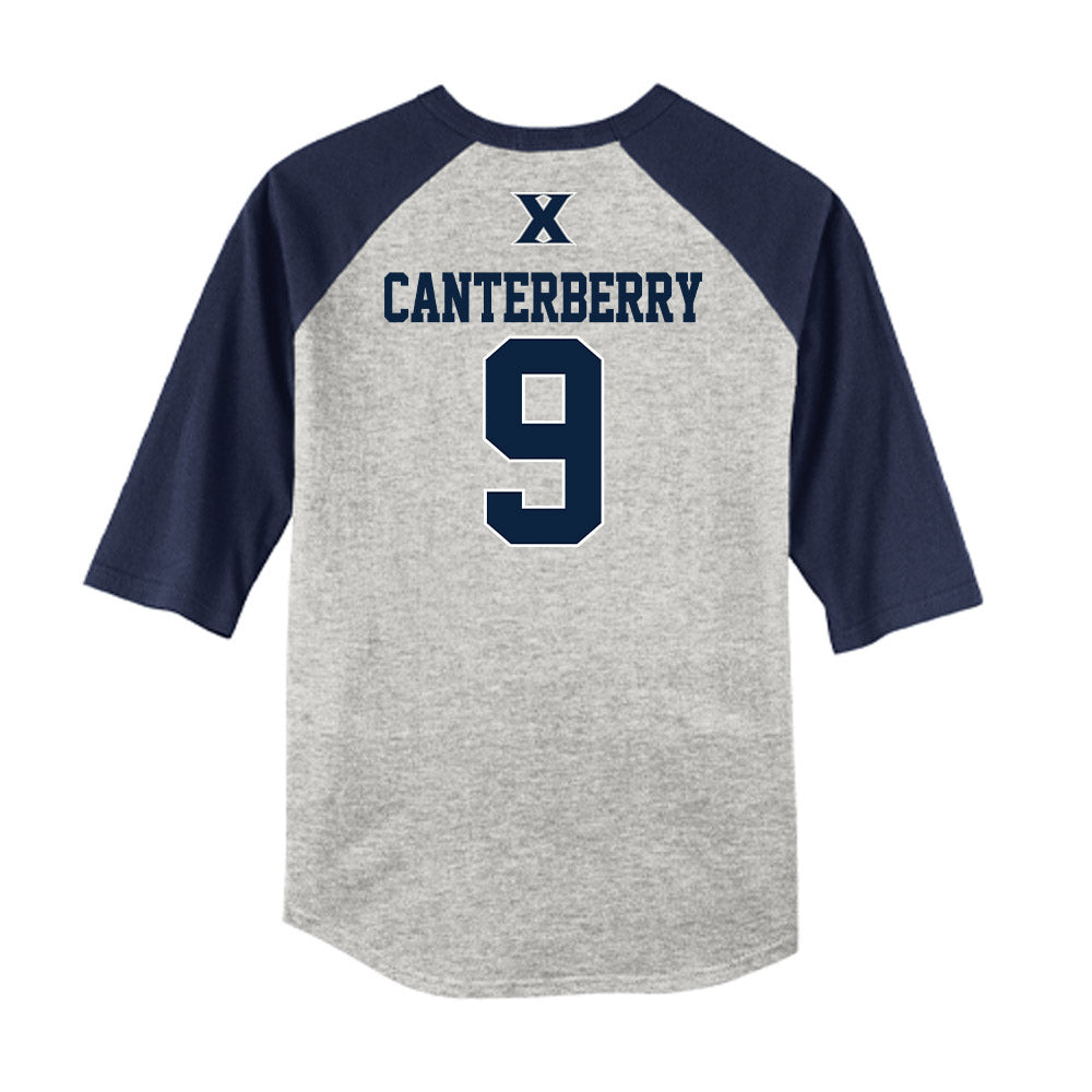 Xavier - NCAA Baseball : Donavan Canterberry - USA Raglan Shirt-1