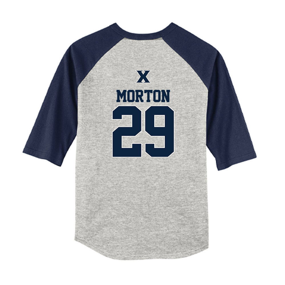 Xavier - NCAA Baseball : Mitchell Morton - USA Youth Raglan T-Shirt-1