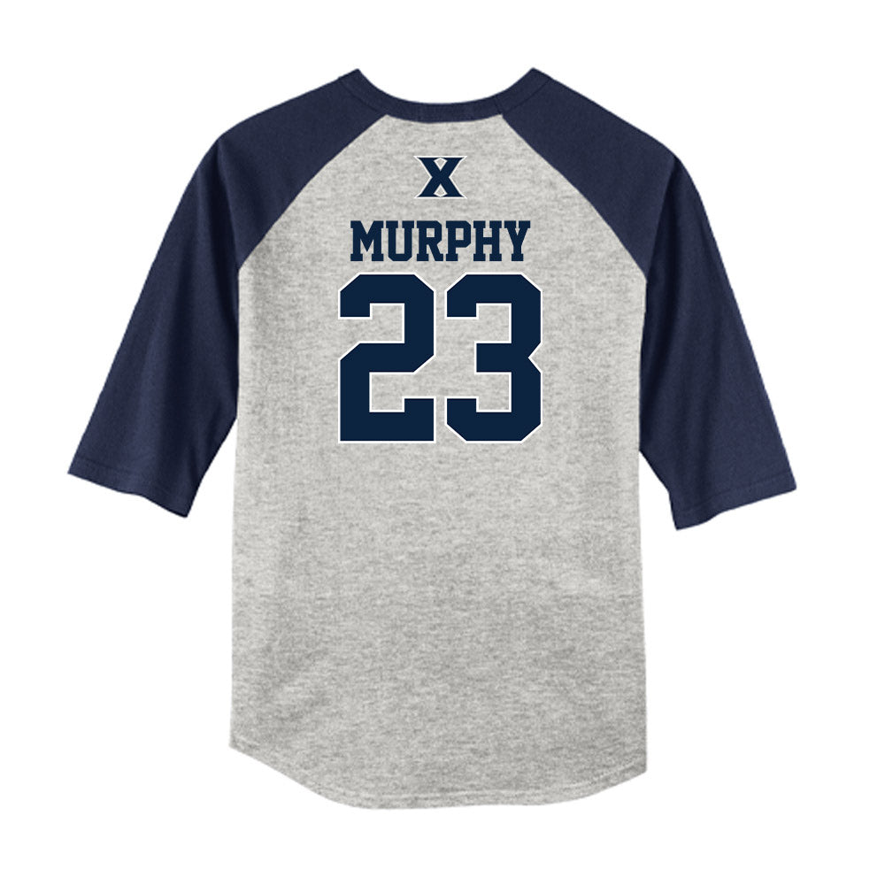 Xavier - NCAA Baseball : Michael Murphy - USA Raglan Shirt-1