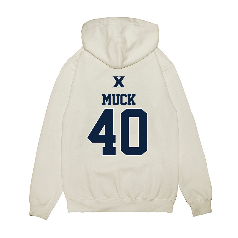 Xavier - NCAA Baseball : Karter Muck - USA Premium Hooded Sweatshirt-1