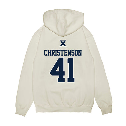Xavier - NCAA Baseball : Carter Christenson - USA Premium Hooded Sweatshirt-1