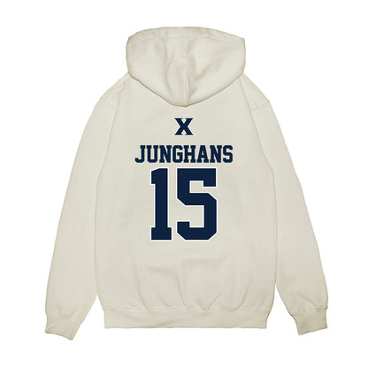 Xavier - NCAA Baseball : Alex Junghans - USA Premium Hooded Sweatshirt-1
