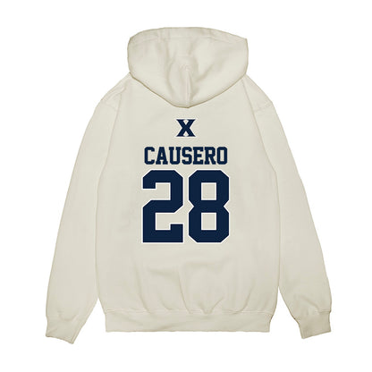 Xavier - NCAA Baseball : Lincoln Causero - USA Premium Hooded Sweatshirt-1