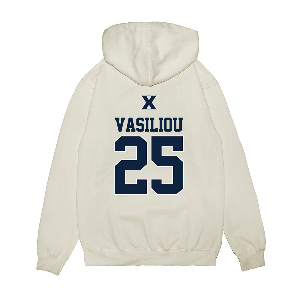 Xavier - NCAA Baseball : Evan Vasiliou - USA Premium Hooded Sweatshirt-1