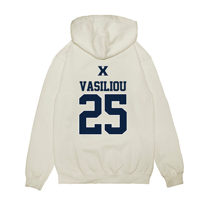 Xavier - NCAA Baseball : Evan Vasiliou - USA Premium Hooded Sweatshirt-1