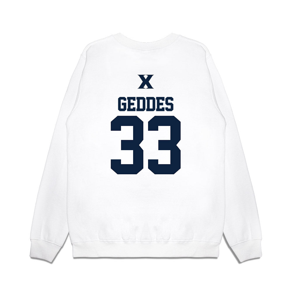 Xavier - NCAA Baseball : Trevor Geddes - USA Premium Crewneck Sweatshirt-1