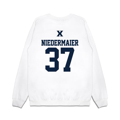 Xavier - NCAA Baseball : Roger Niedermaier - USA Premium Crewneck Sweatshirt-1