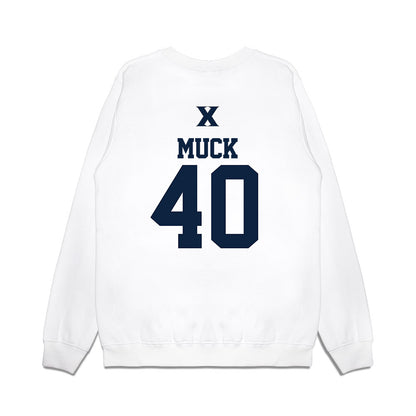 Xavier - NCAA Baseball : Karter Muck - USA Premium Crewneck Sweatshirt-1