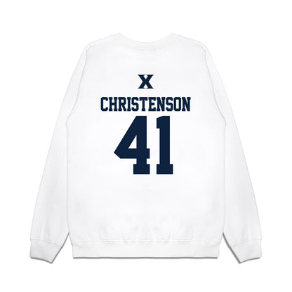 Xavier - NCAA Baseball : Carter Christenson - USA Premium Crewneck Sweatshirt-1