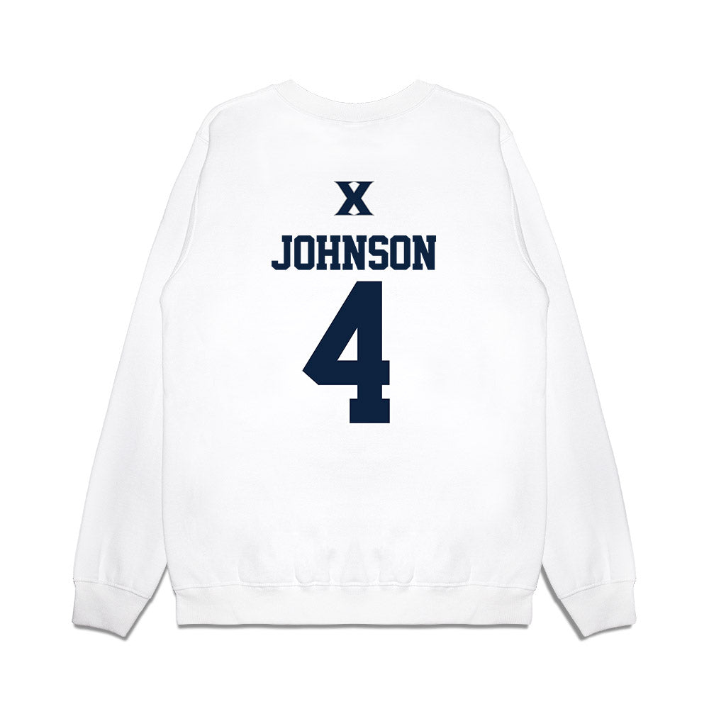 Xavier - NCAA Baseball : Peter Johnson - USA Premium Crewneck Sweatshirt-1