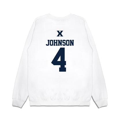 Xavier - NCAA Baseball : Peter Johnson - USA Premium Crewneck Sweatshirt-1