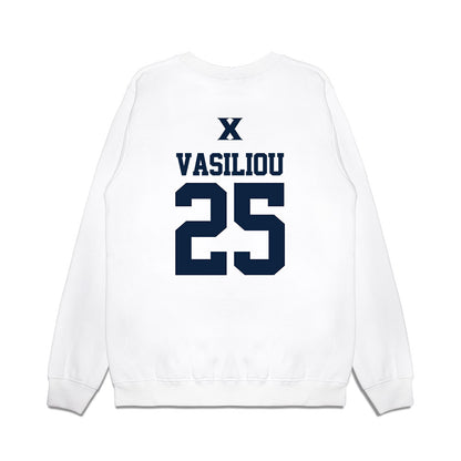 Xavier - NCAA Baseball : Evan Vasiliou - USA Premium Crewneck Sweatshirt-1
