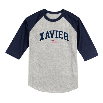 Xavier - NCAA Baseball : Donavan Canterberry - USA Raglan Shirt-0