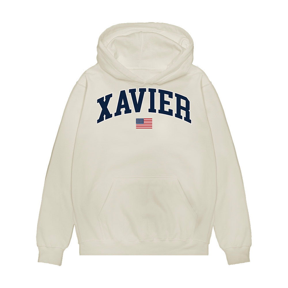Xavier - NCAA Baseball : Eddie Peters - USA Premium Hooded Sweatshirt-0