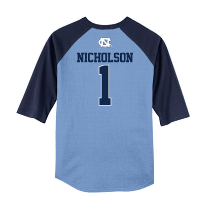UNC - NCAA Baseball : Cooper Nicholson - USA Raglan Shirt-1