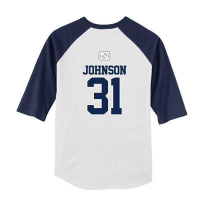 UNC - NCAA Baseball : Olin Johnson - USA Youth Raglan T-Shirt-1