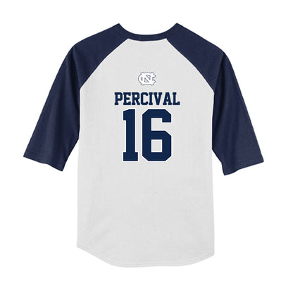 UNC - NCAA Baseball : Kyle Percival - USA Youth Raglan T-Shirt-1