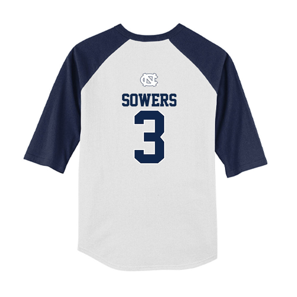 UNC - NCAA Baseball : Lee Sowers - USA Youth Raglan T-Shirt-1