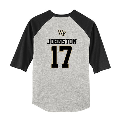 Wake Forest - NCAA Baseball : Zach Johnston - USA Youth Raglan T-Shirt-1