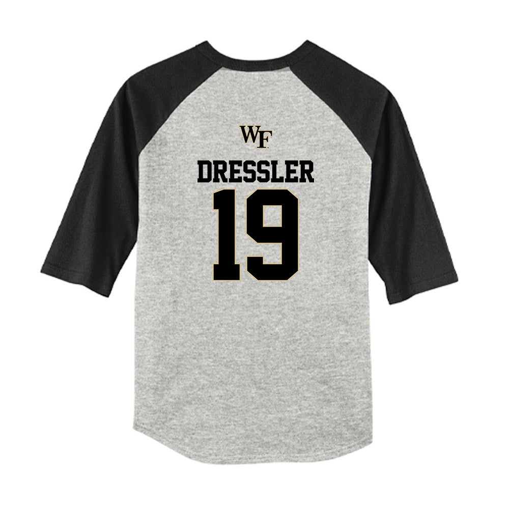 Wake Forest - NCAA Baseball : Troy Dressler - USA Youth Raglan T-Shirt-1