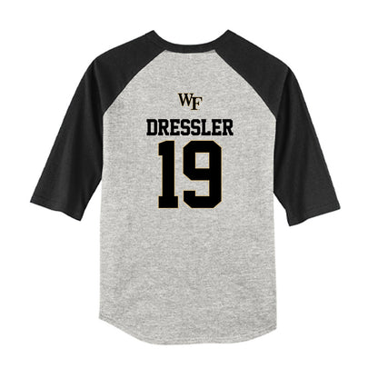 Wake Forest - NCAA Baseball : Troy Dressler - USA Youth Raglan T-Shirt-1