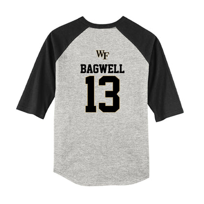 Wake Forest - NCAA Baseball : Cameron Bagwell - USA Youth Raglan T-Shirt-1