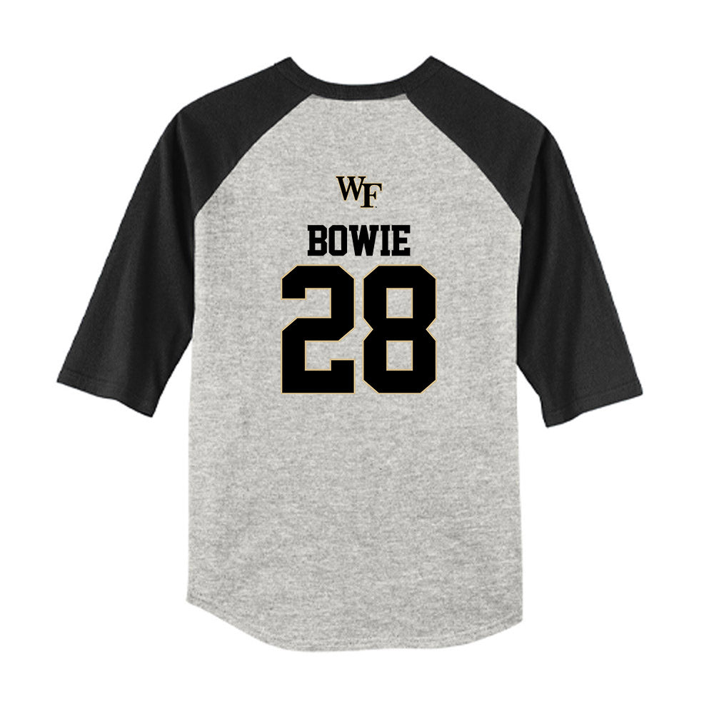Wake Forest - NCAA Baseball : Rhys Bowie - USA Youth Raglan T-Shirt-1