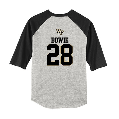 Wake Forest - NCAA Baseball : Rhys Bowie - USA Youth Raglan T-Shirt-1