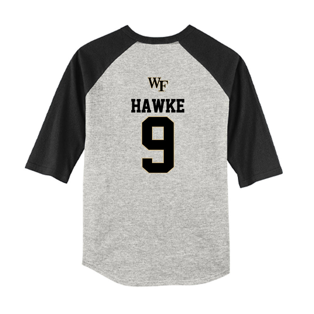 Wake Forest - NCAA Baseball : Austin Hawke - USA Youth Raglan T-Shirt-1