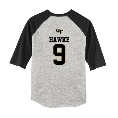Wake Forest - NCAA Baseball : Austin Hawke - USA Youth Raglan T-Shirt-1