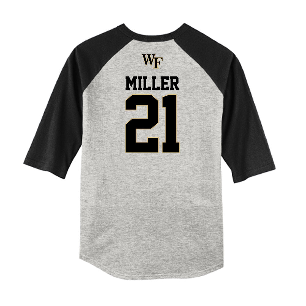 Wake Forest - NCAA Baseball : Jackson Miller - USA Raglan Shirt-1