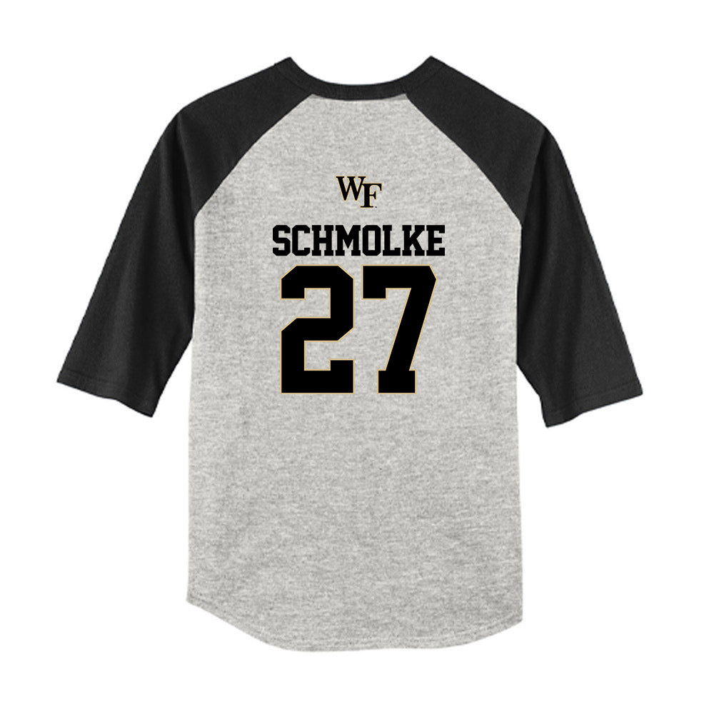 Wake Forest - NCAA Baseball : Luke Schmolke - USA Youth Raglan T-Shirt-1
