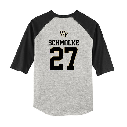 Wake Forest - NCAA Baseball : Luke Schmolke - USA Youth Raglan T-Shirt-1