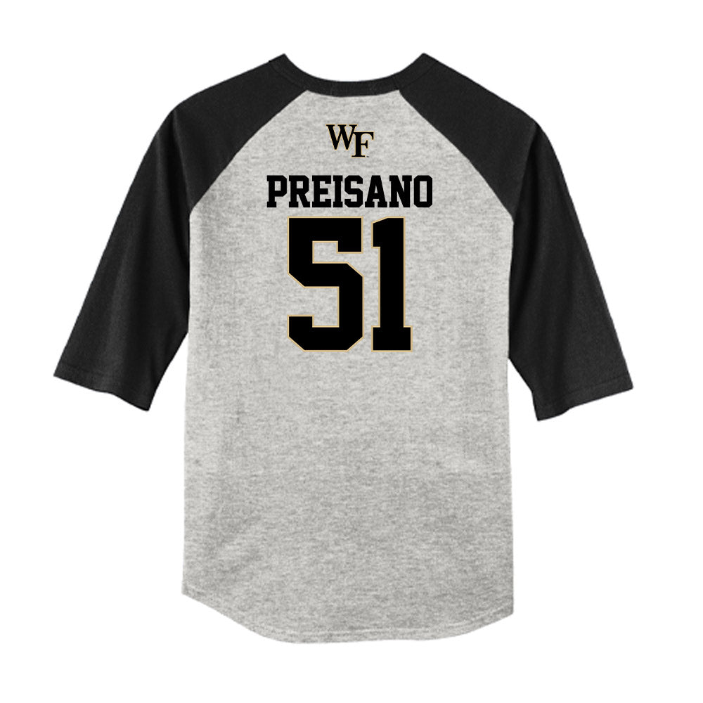 Wake Forest - NCAA Baseball : Ryan Preisano - USA Raglan Shirt-1